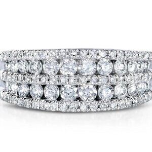 NEW MULTI LAYER S925 STERLING SILVER DIAMOND RING